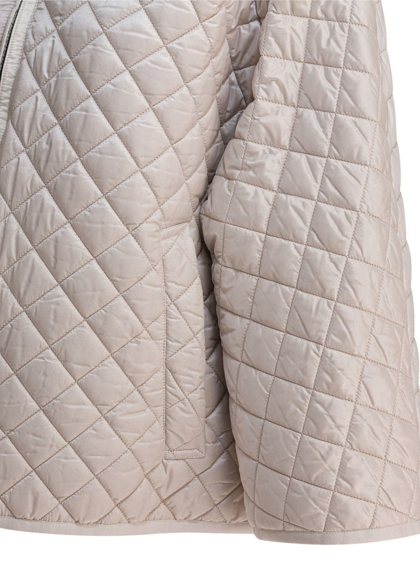 Max Mara Quilted Boxy Jacket With High Collar