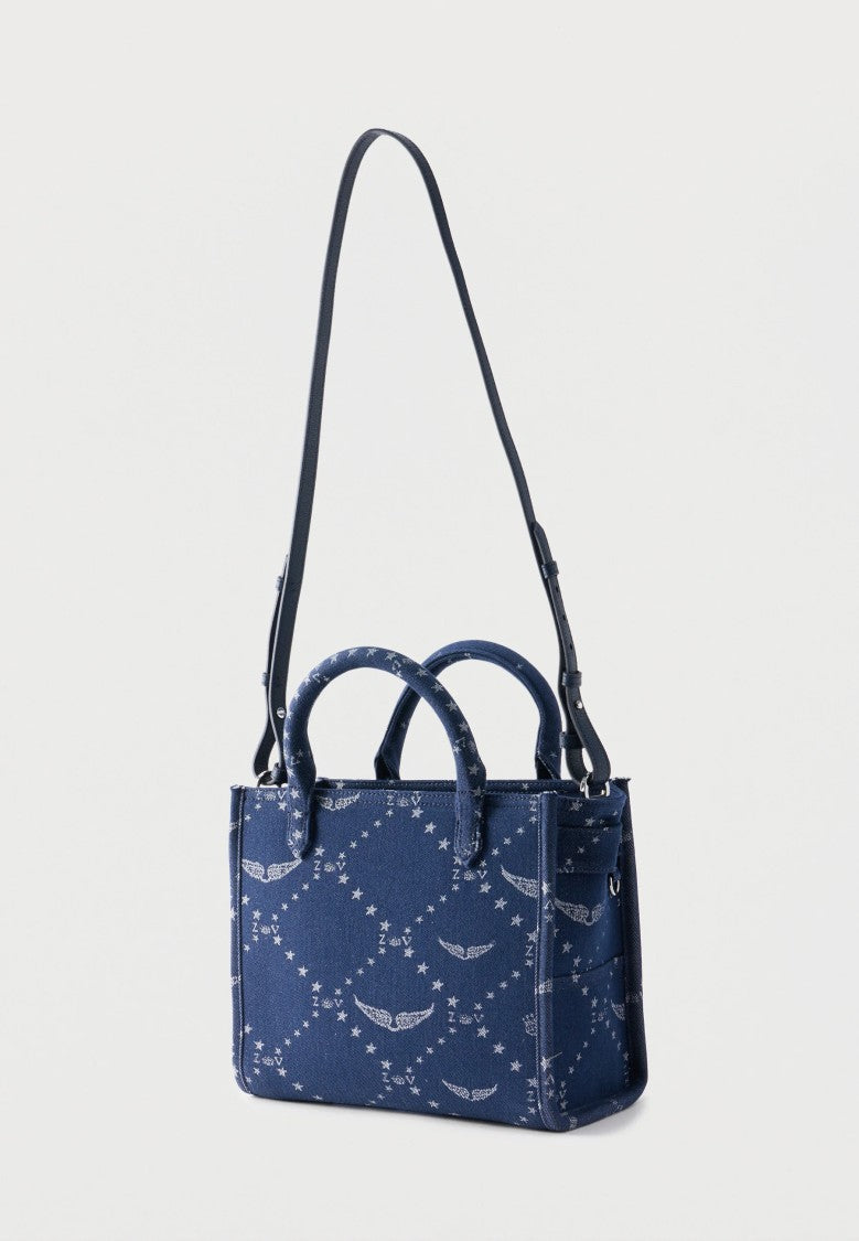 Zadig & Voltaire Structured Rectangular Handbag With Star And Wing Pattern