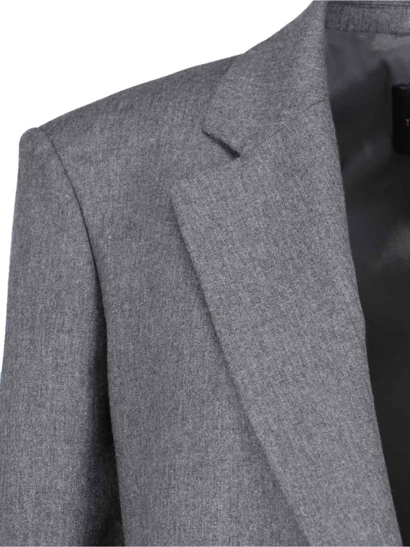 The Andamane Single-Breasted Blazer In Grey Mélange