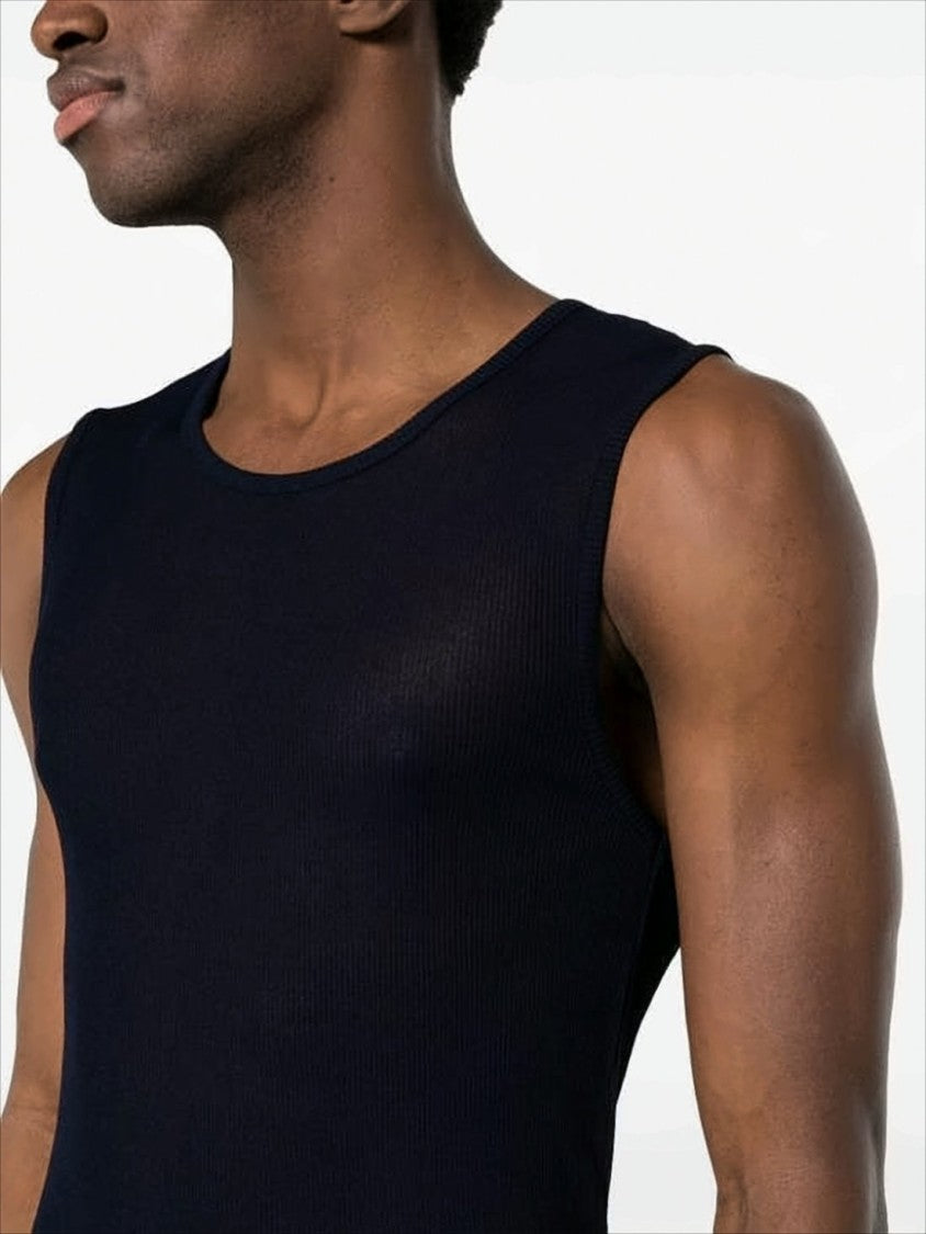 Ami Paris Fitted Sleeveless Tank Top