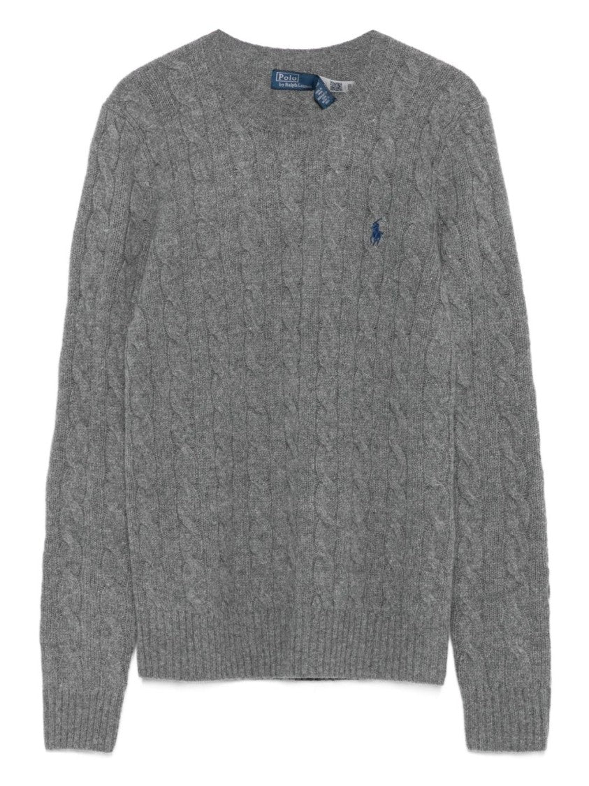 Polo Ralph Lauren Black Cable Knit Crew Neck Sweater