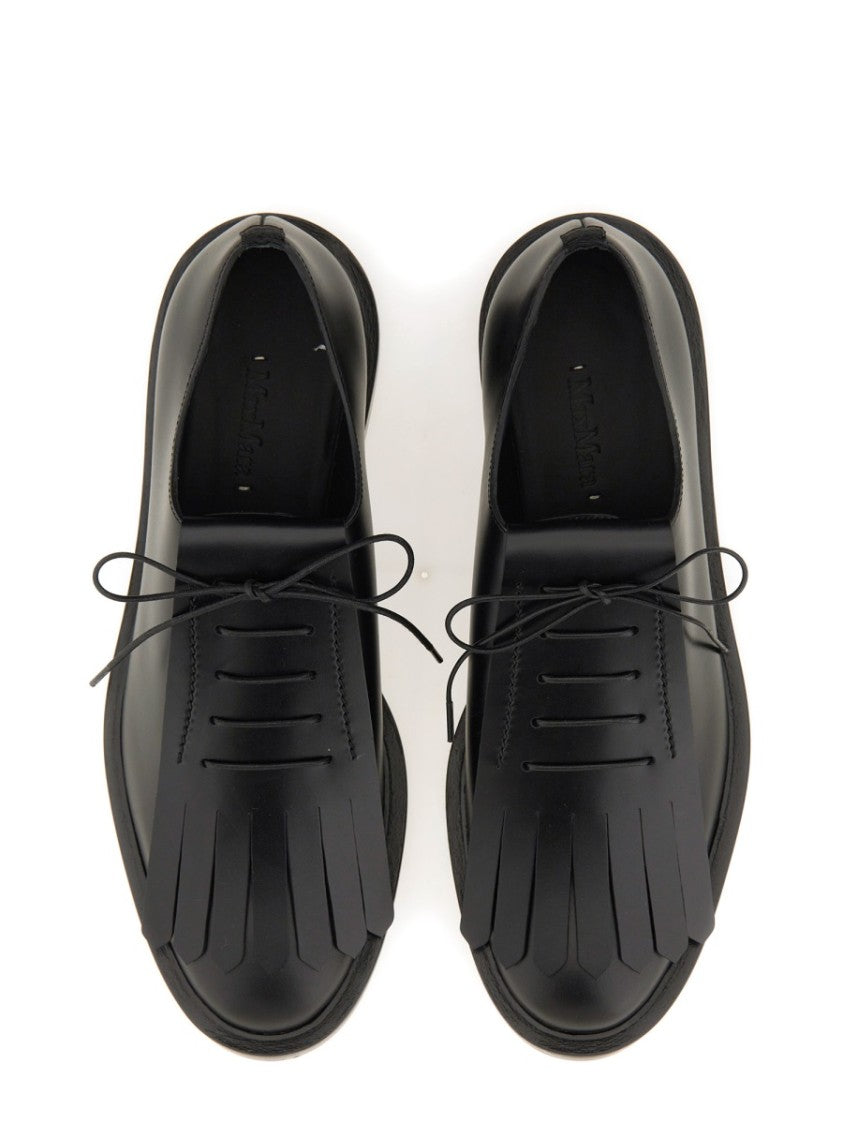 Max Mara Polished Calf Leather Derby Shoes