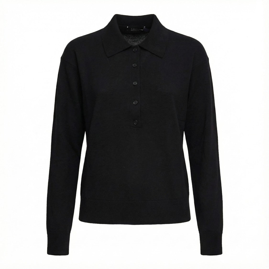 Max Mara Long-Sleeve Polo Sweater