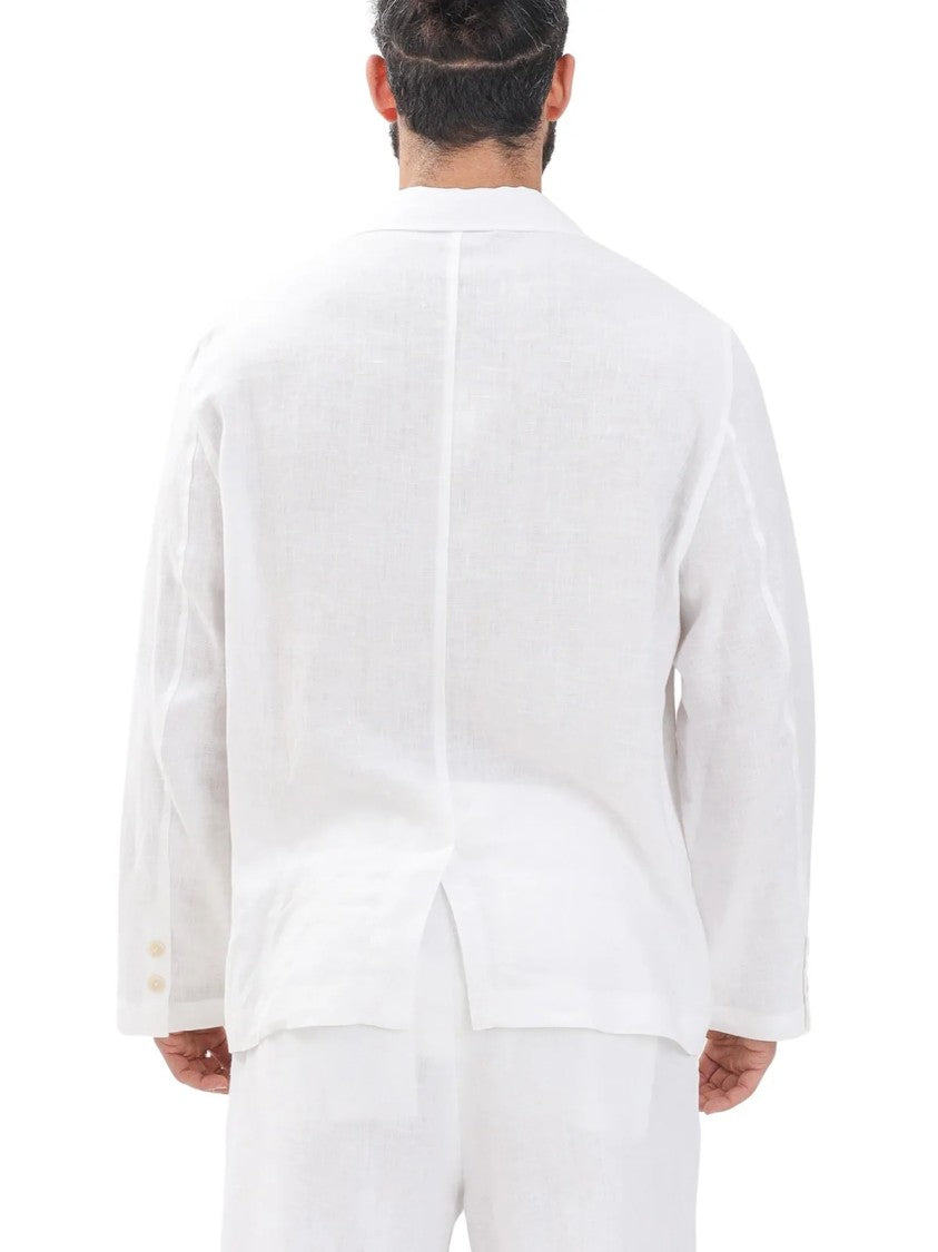I M Brian Linen Jacket With Button Closure And Functional Pockets