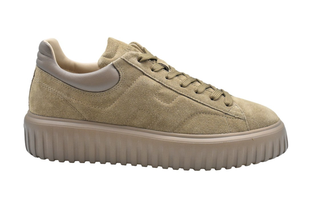 Hogan Beige Suede Memory Foam Padded Sneakers