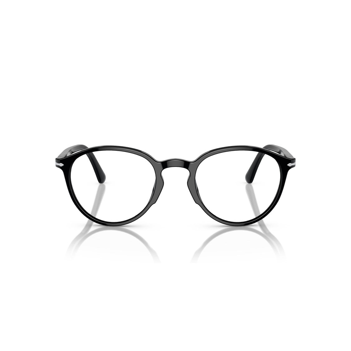 Persol 0Po3218v Glossy Black Acetate Round Frame Eyeglasses