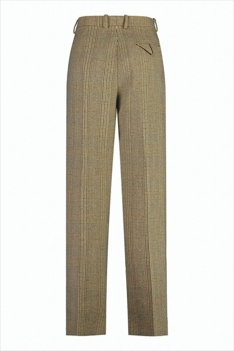 Bottega Veneta Tailored Plaid Straight-Leg Trousers