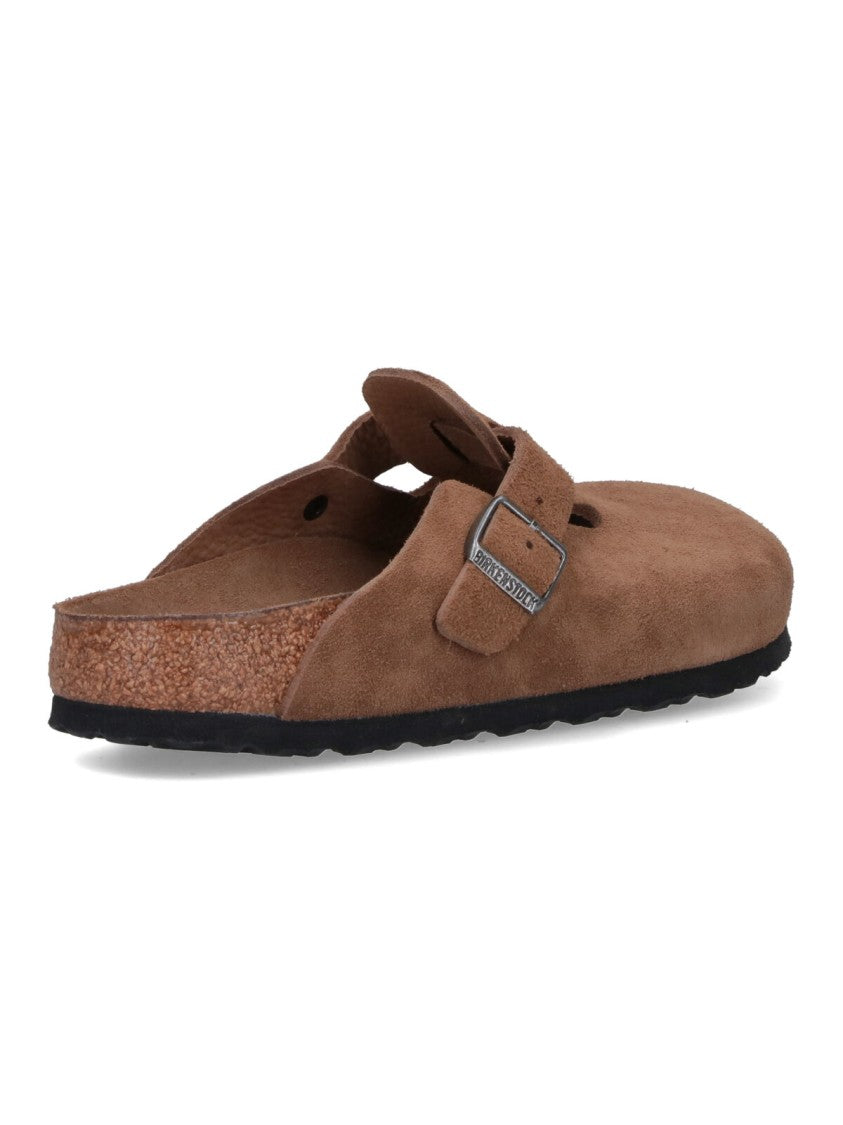 Birkenstock "Boston" Mules – Brown