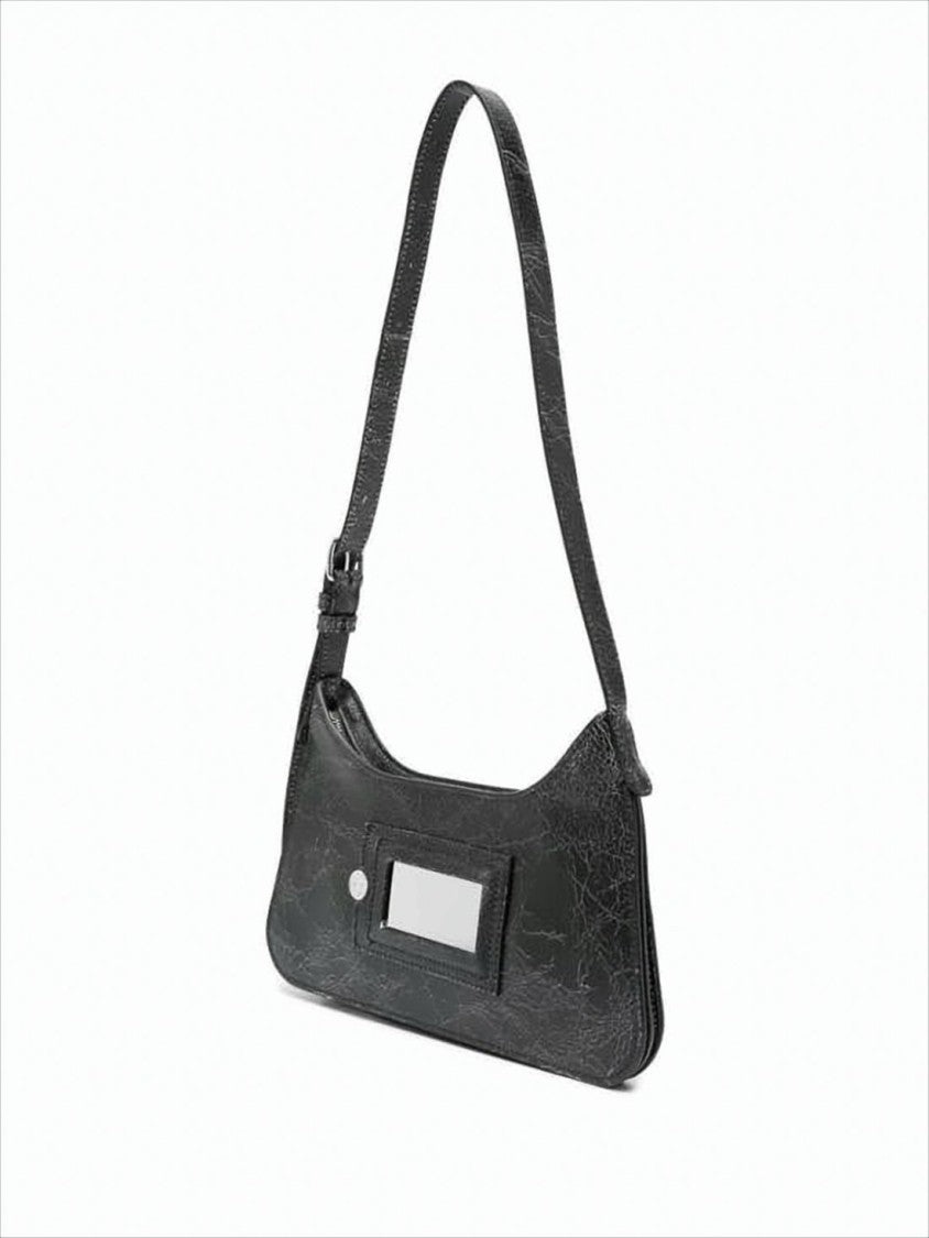 Acne Studios Textured Calf Leather Shoulder Bag With Adjustable Strap