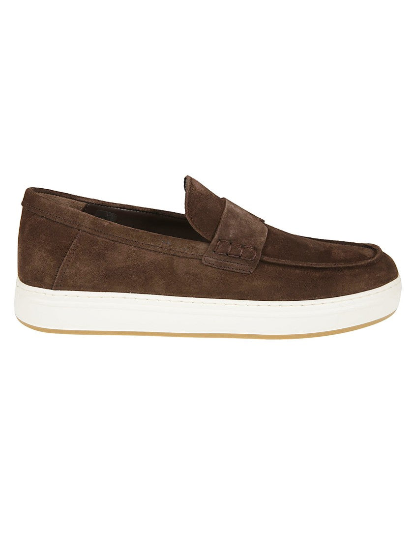 Hogan Brown H668 Calf Leather Penny Loafers