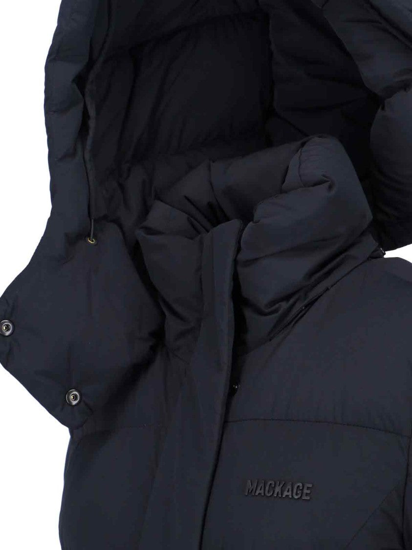 Mackage Maxi Quilted Down Coat With Detachable Hood