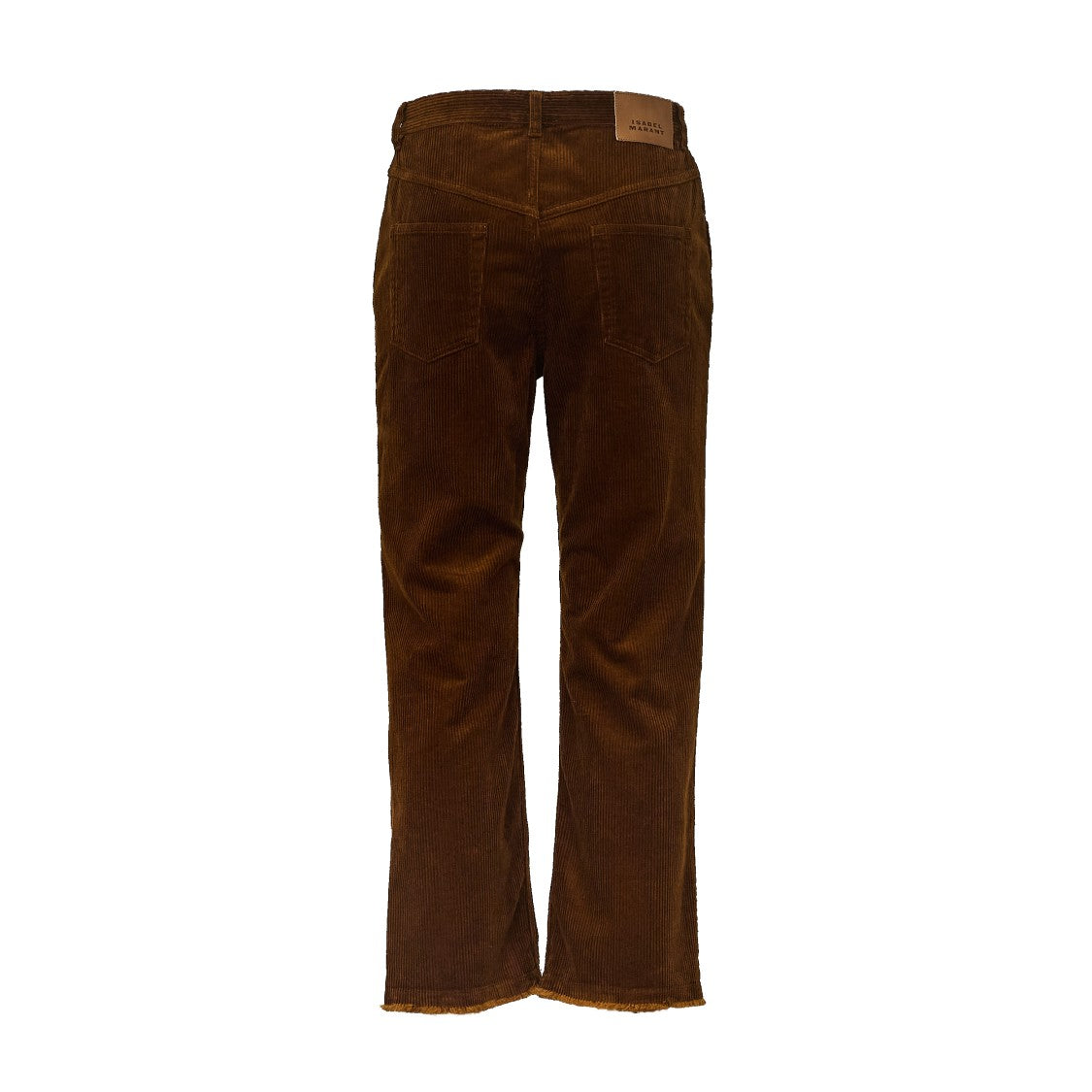 Isabel Marant Vintage Corduroy Straight-Leg Pants With Frayed Hems