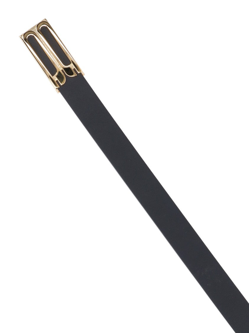 Victoria Beckham Jumbo Frame' Belt – Black