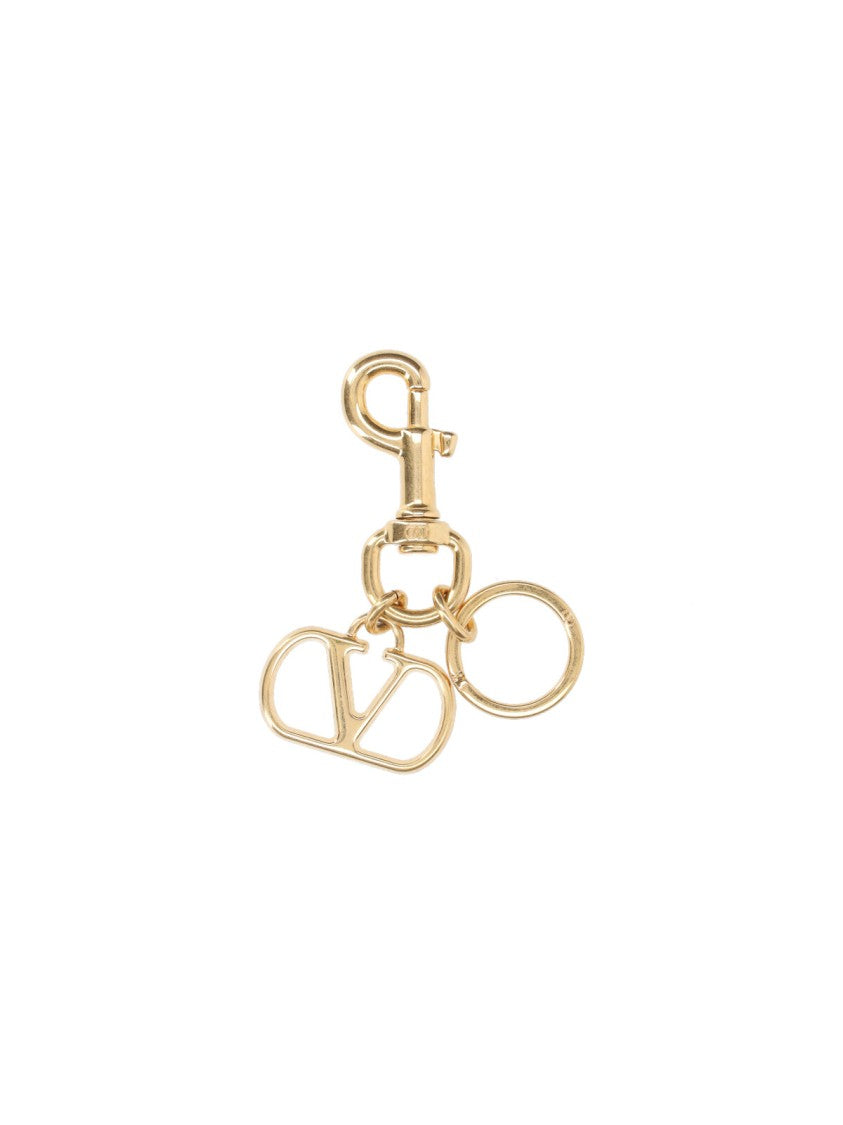 Valentino Garavani Vlogo Signature Keychain – Gold