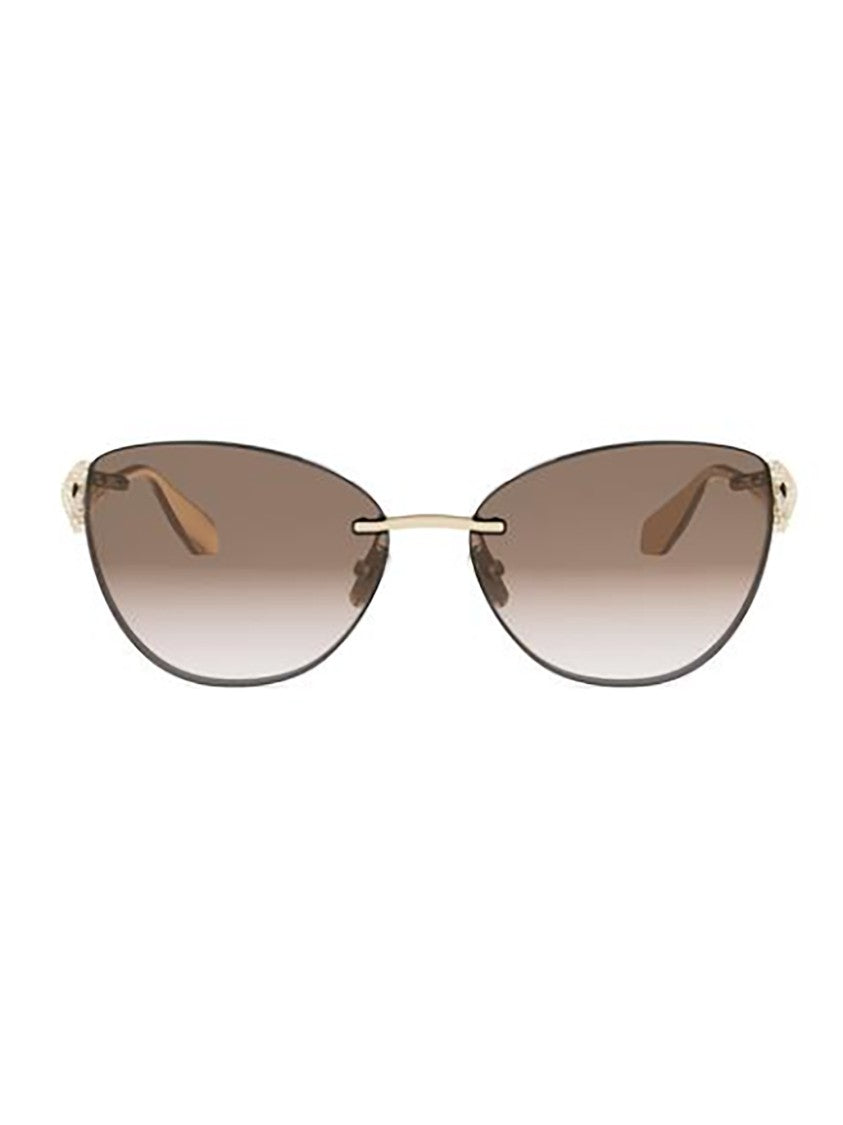 Bulgari Bv40065u Cat-Eye Slim Gold Sunglasses