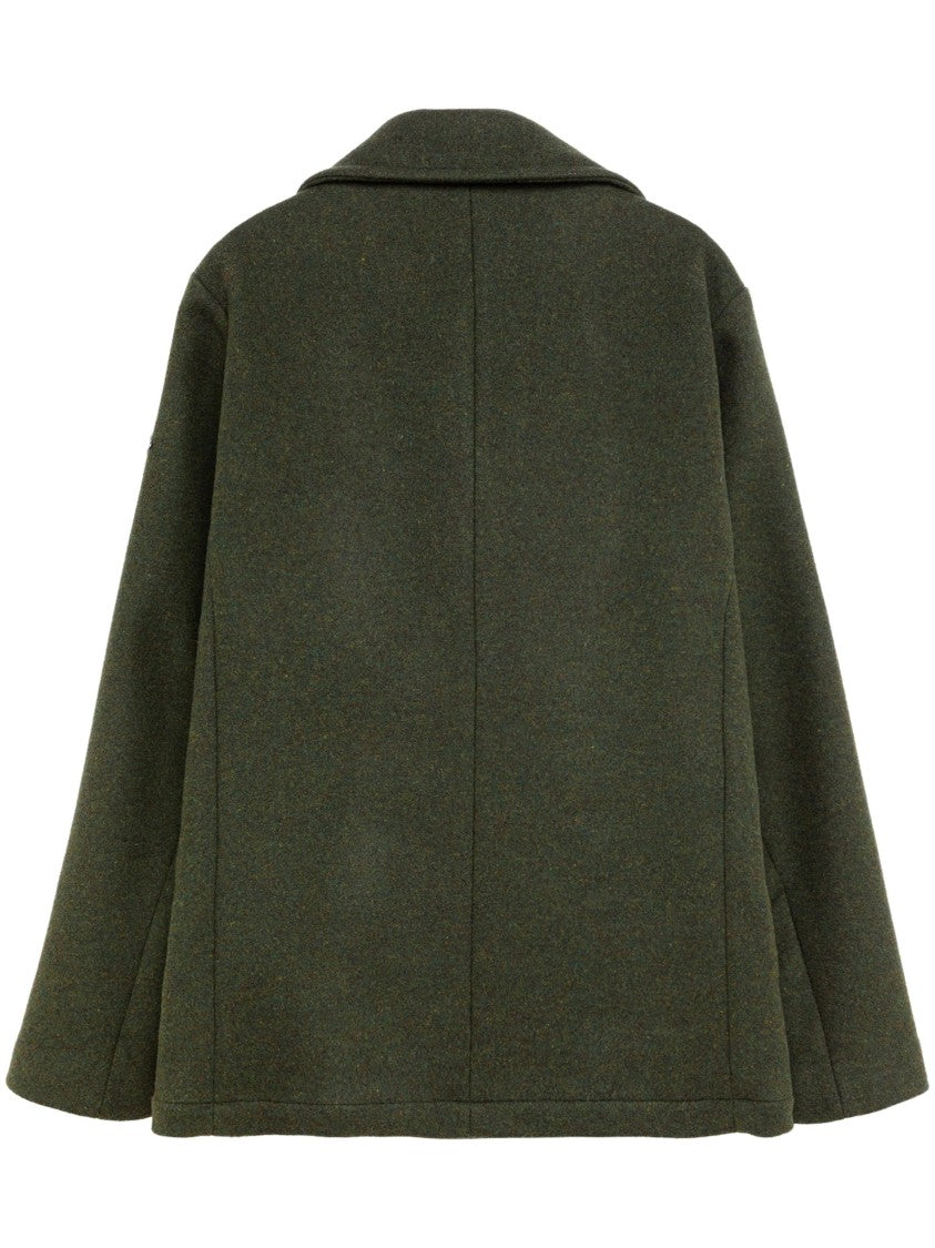 Roy Roger's Double-Breasted Melton Wool Peacoat