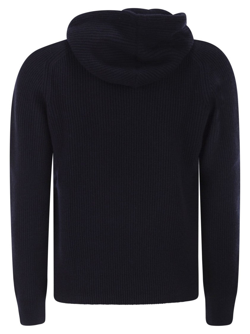 Tagliatore Hunter - Ribbed Jumper With Hood