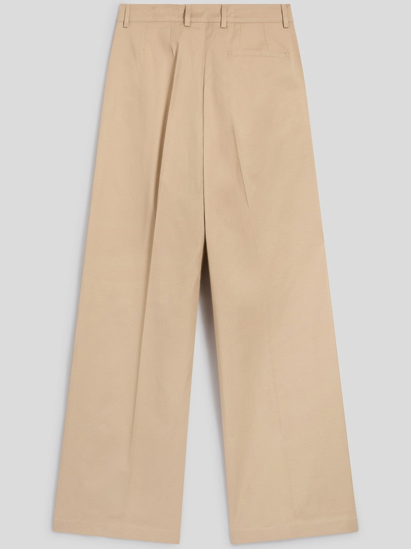 Pence Beige Viola Wide Leg Tailored Trousers