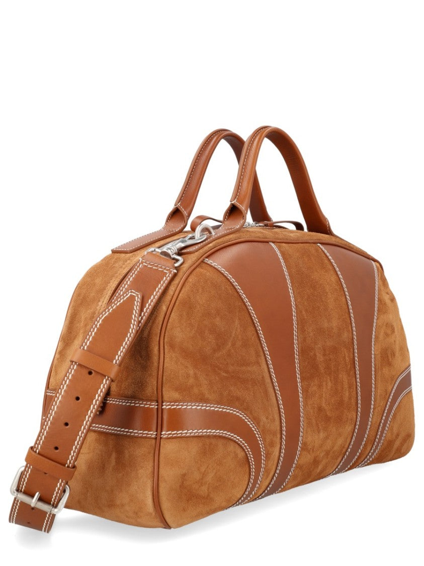 Dries Van Noten Suede Leather Duffle Bag