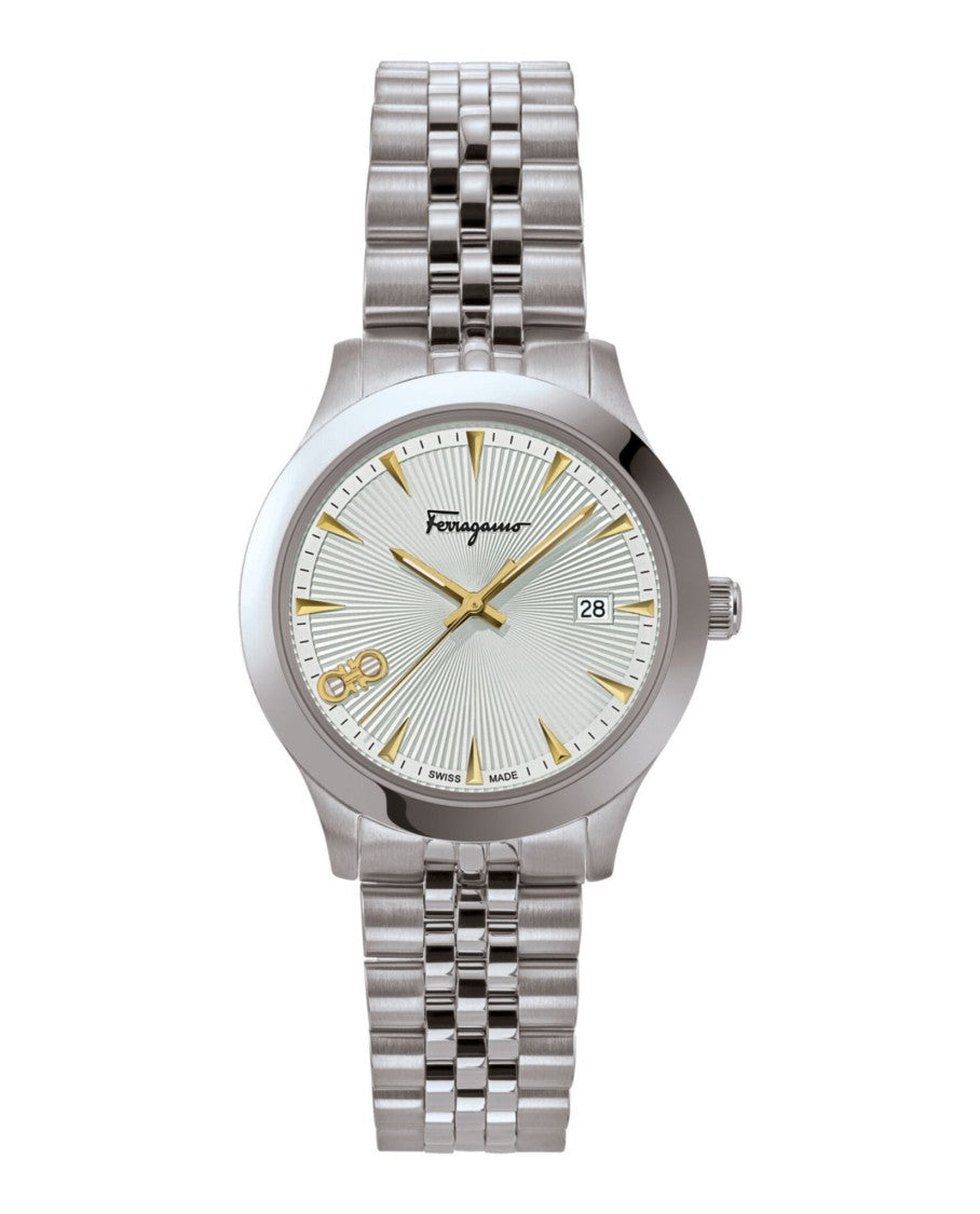 Ferragamo Duo Stainless Steel Silver Dial Watch
