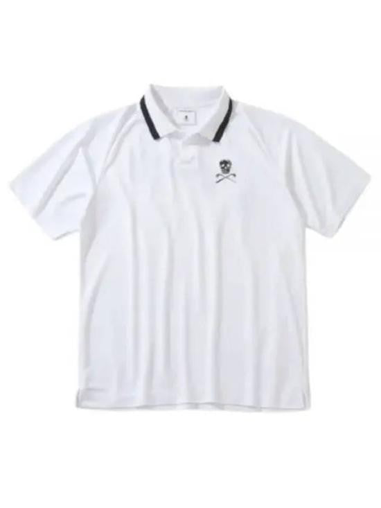 Mark&Lona Classic Collar Short-Sleeved Polo Shirt With Contrasting Dark Stripe