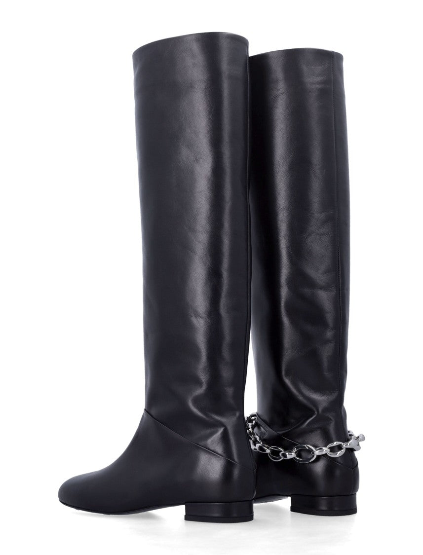 By Far Smooth Leather Knee-High Boots