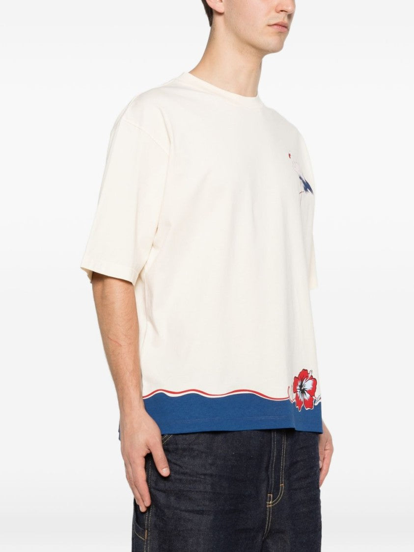Dsquared2 Beige Silk And Nylon Lightweight T-Shirt