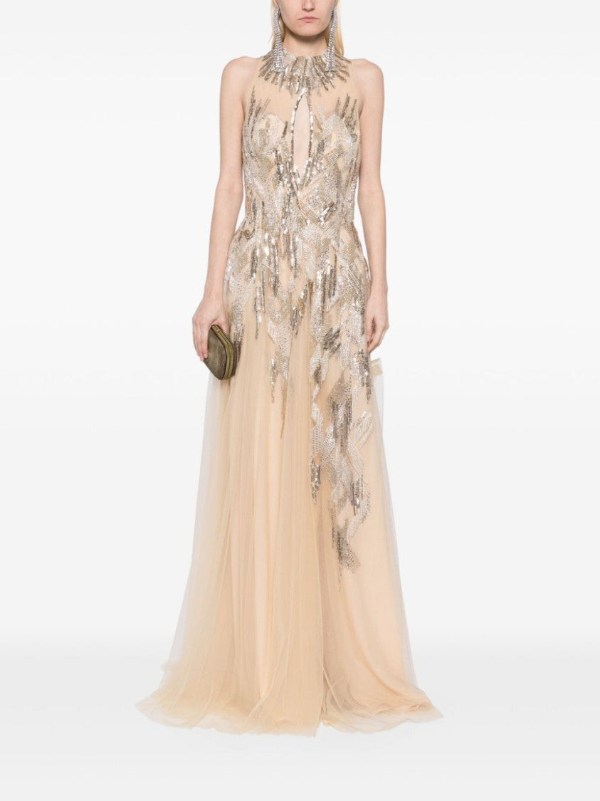 Saiid Kobeisy Long Embroidered Dress