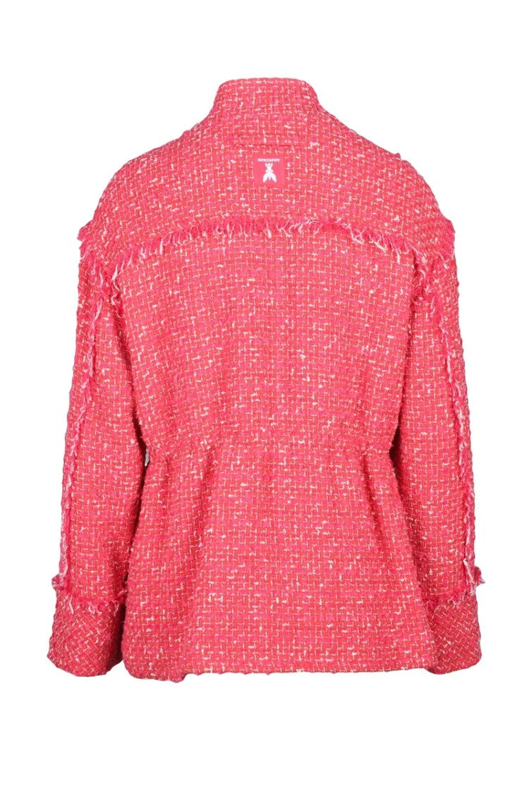 Patrizia Pepe Bouclé Parka - Fuchsia