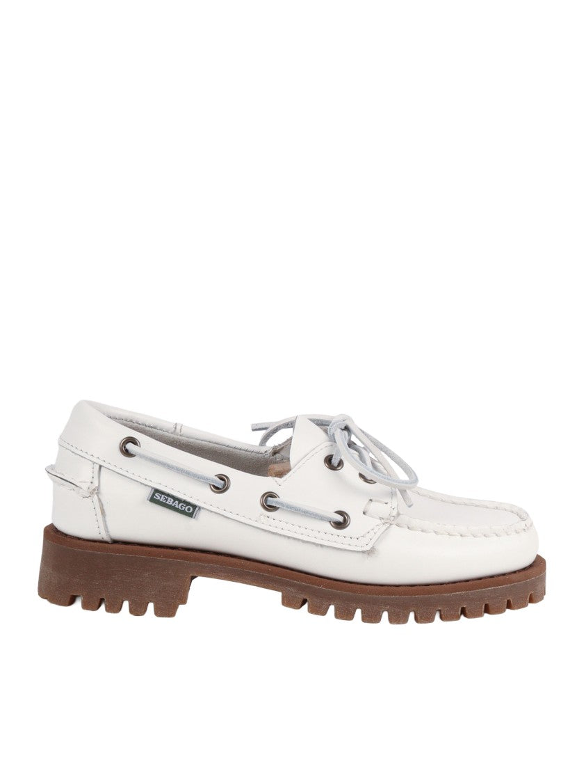 Sebago White Ranger Tale Leather Loafers