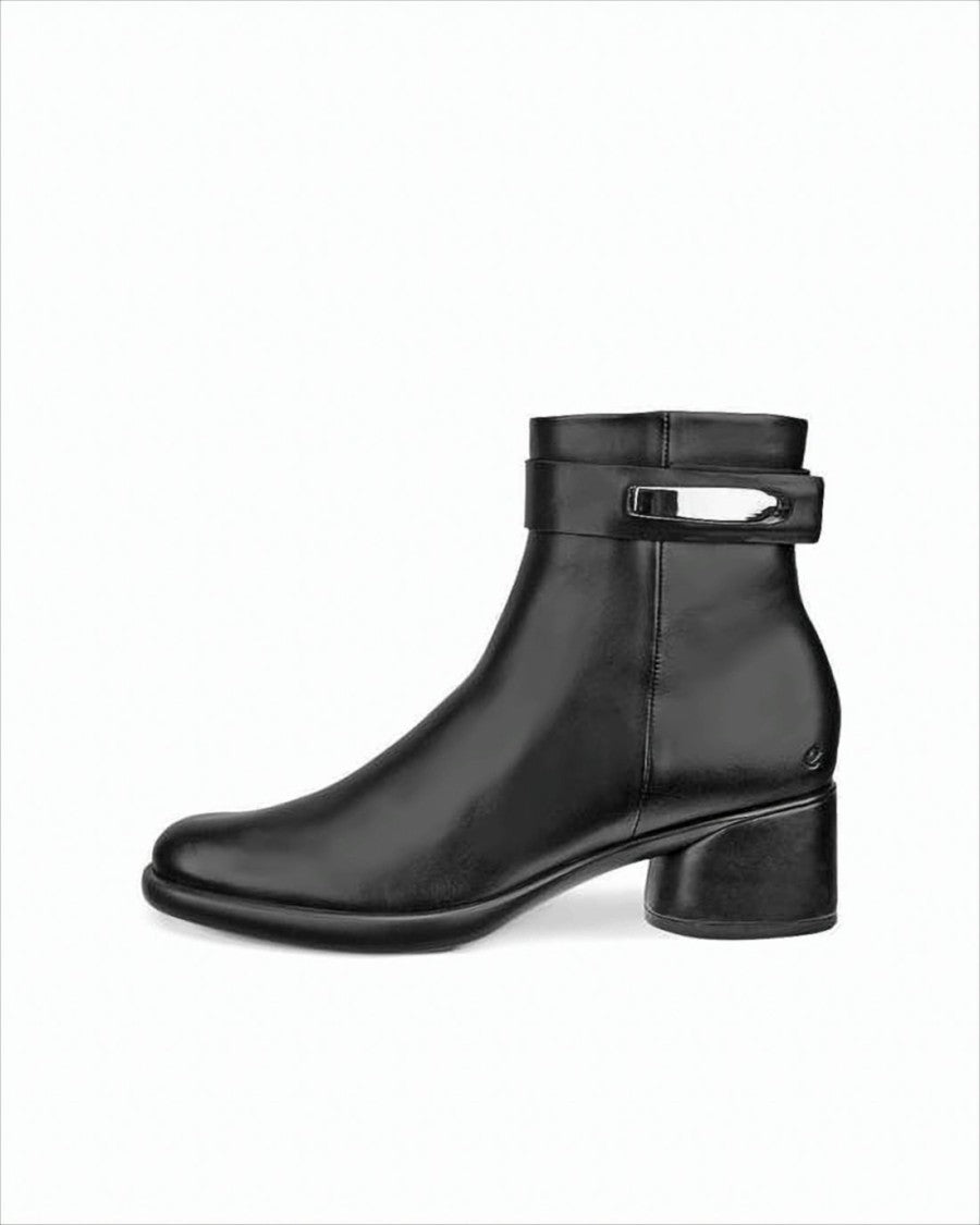 Ecco Smooth Leather Ankle Boots