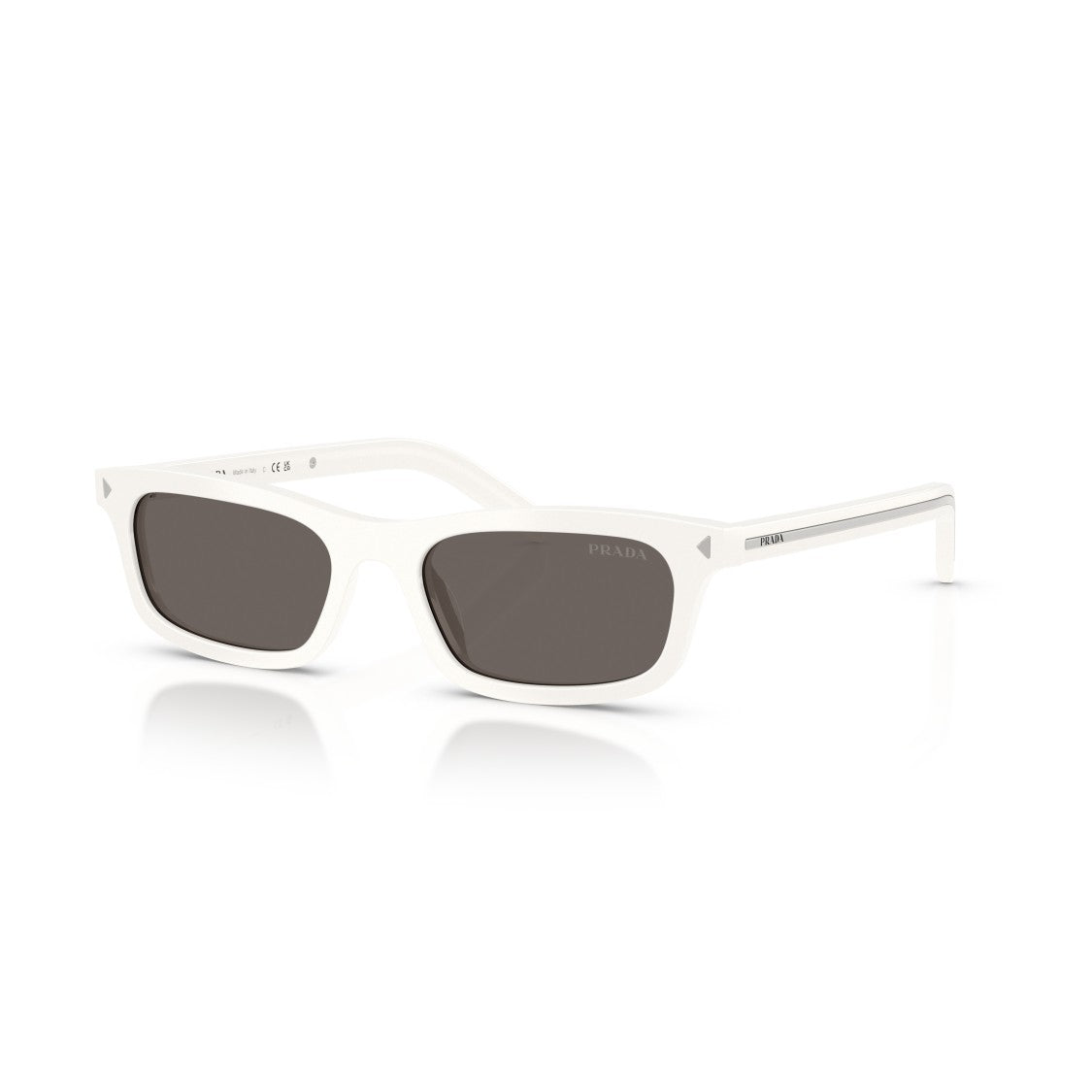 Prada 0Pr D05s Glossy White Acetate Sunglasses