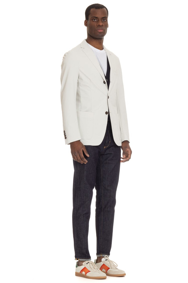 Eleventy Nylon Stretch Technical Jacket With Front Panel