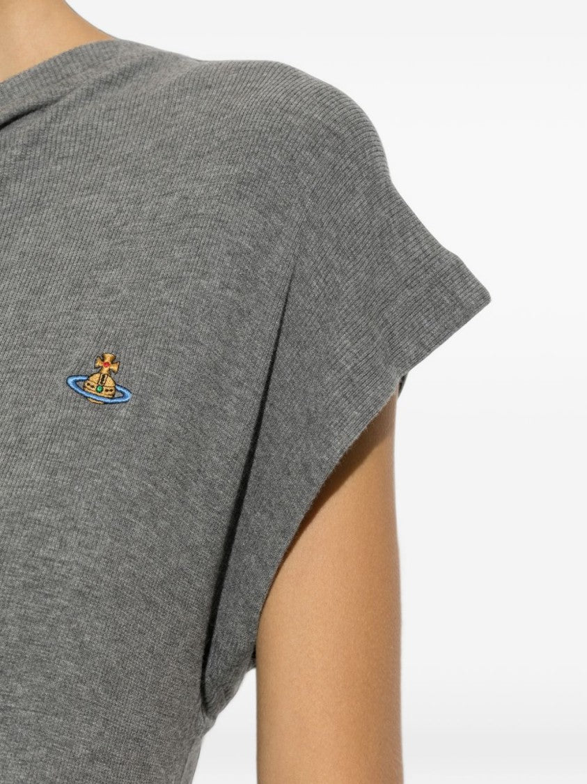 Vivienne Westwood Fitted Ribbed Boat Neck Top