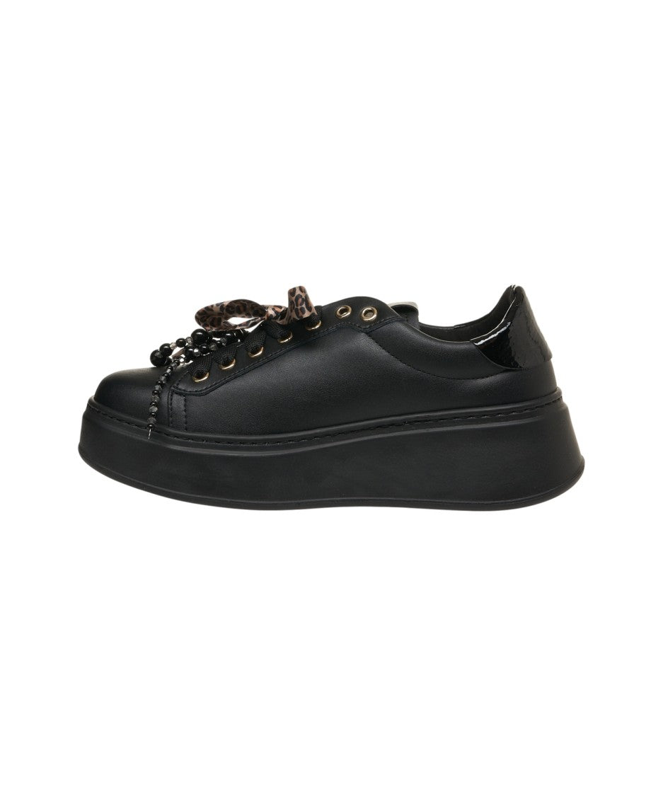 Gio+ Platform Sneakers With Pearl Detailing And Finish