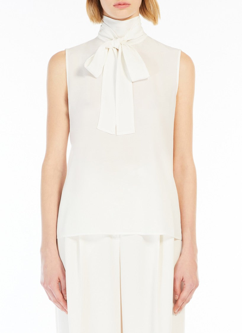Max Mara Sleeveless Top With High Neckline