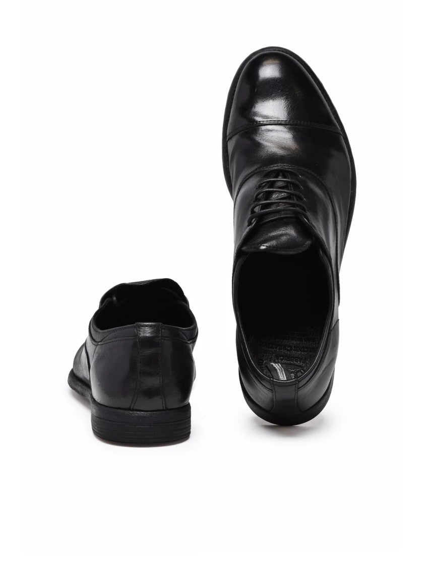 Officine Creative Black Leather Lace-Up Shoes