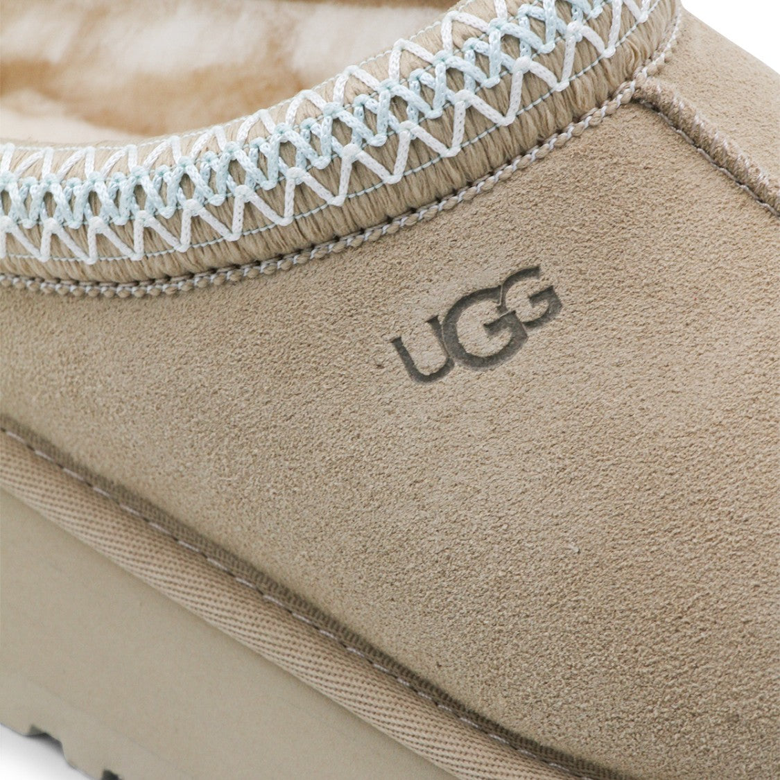 Ugg Slip-On Flat Shoes With Decorative Zigzag Stitch