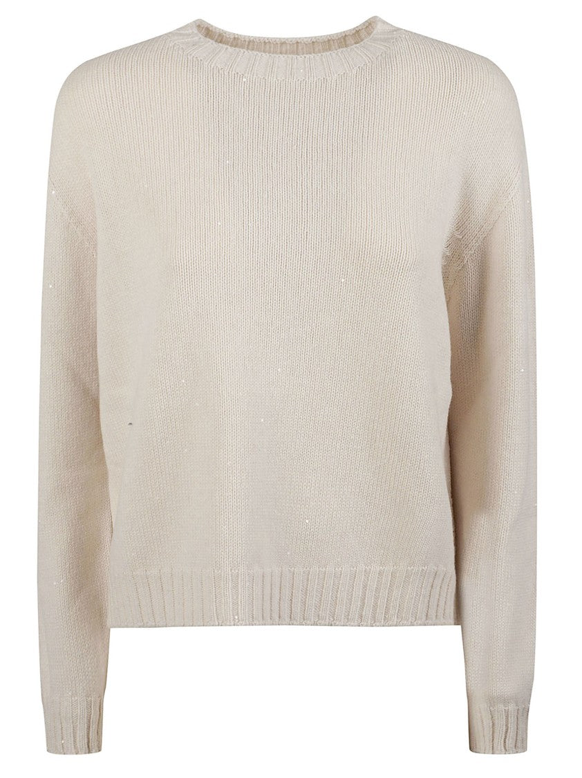 Edoardo Gori Cashmere F 5 Paillettes Sequined Wool-Cashmere Sweater