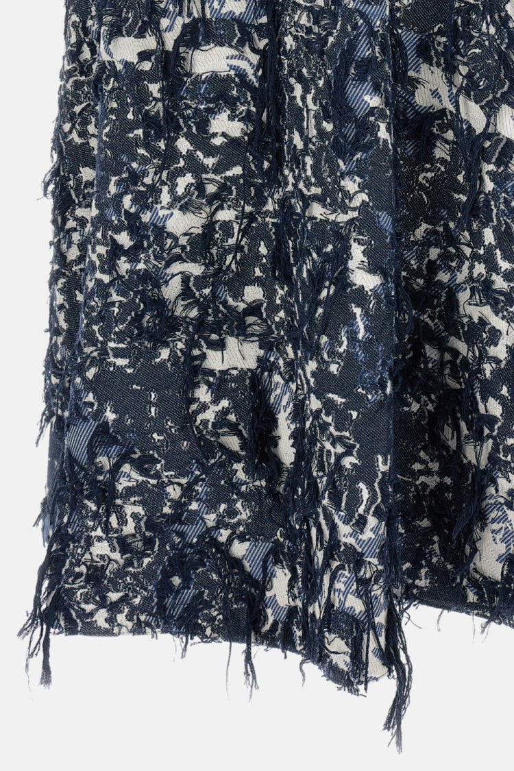 Erdem Textured Long Cotton Blend Skirt