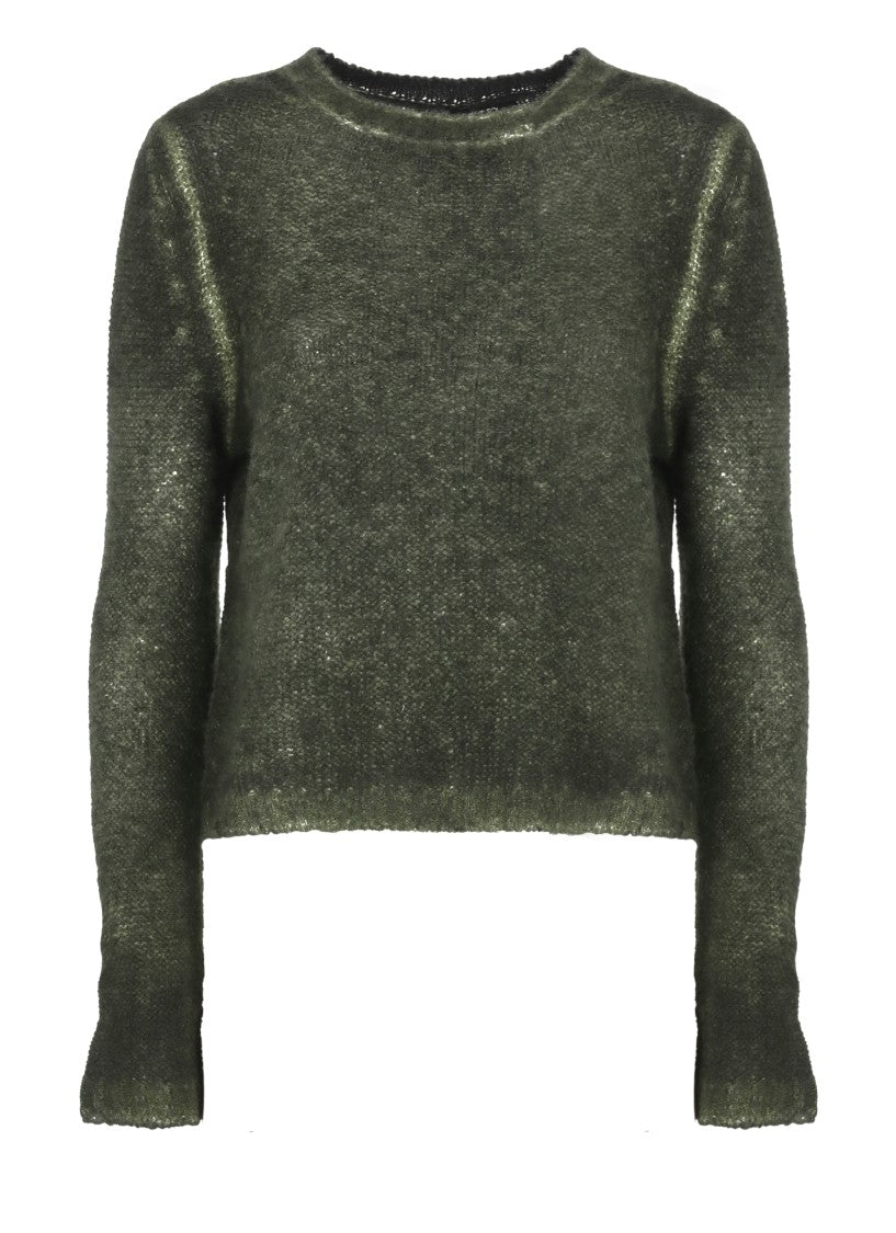Avant Toi Green Cashmere And Silk Sweater