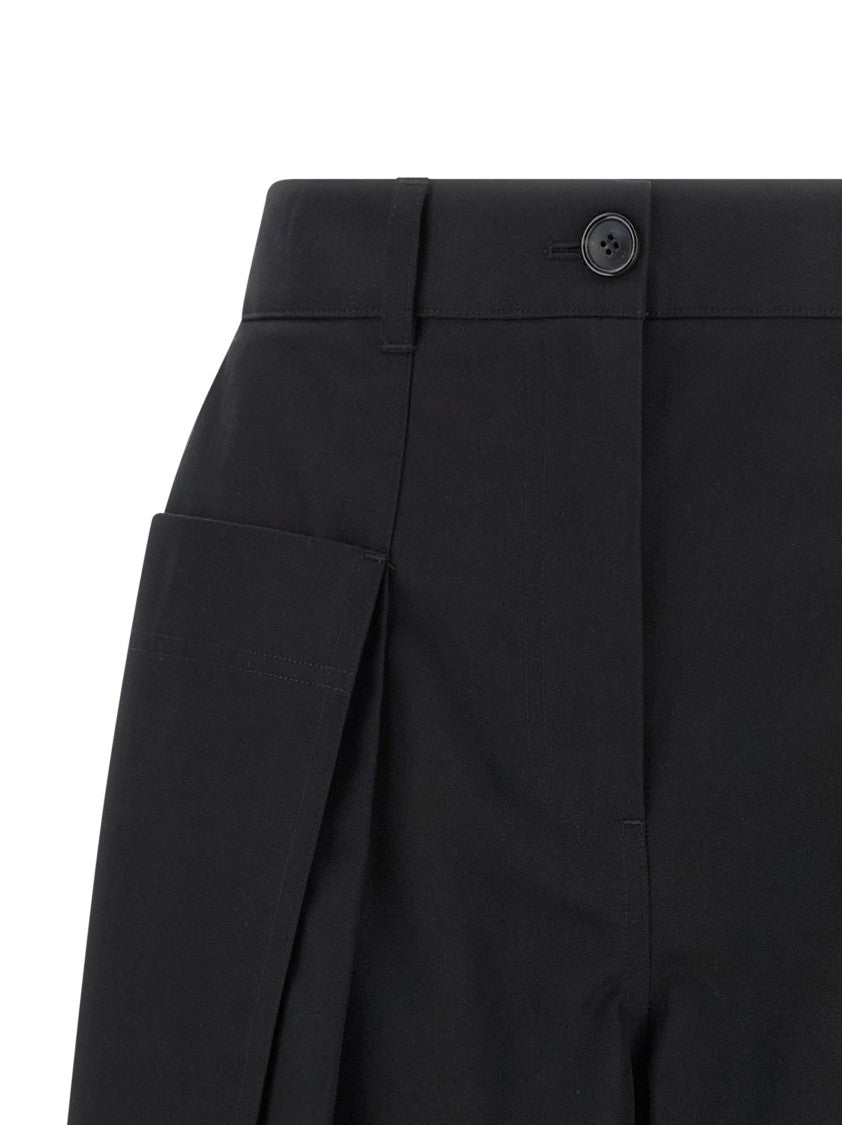 Loewe Cargo-Style Cropped Pants With Wide Leg
