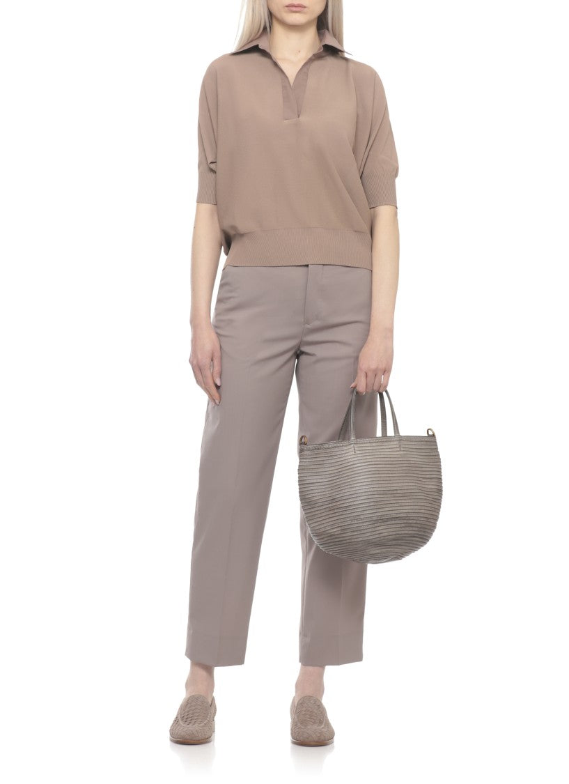 Majo Medium Textured Leather Shoulder Bag With Versatile Carrying Options