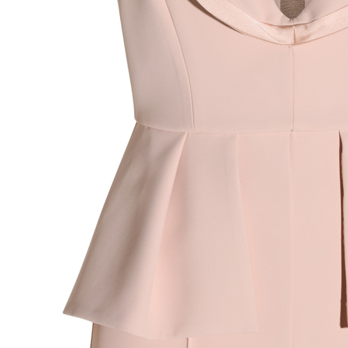 Elisabetta Franchi Satin-Trimmed Peplum Sleeveless Jumpsuit