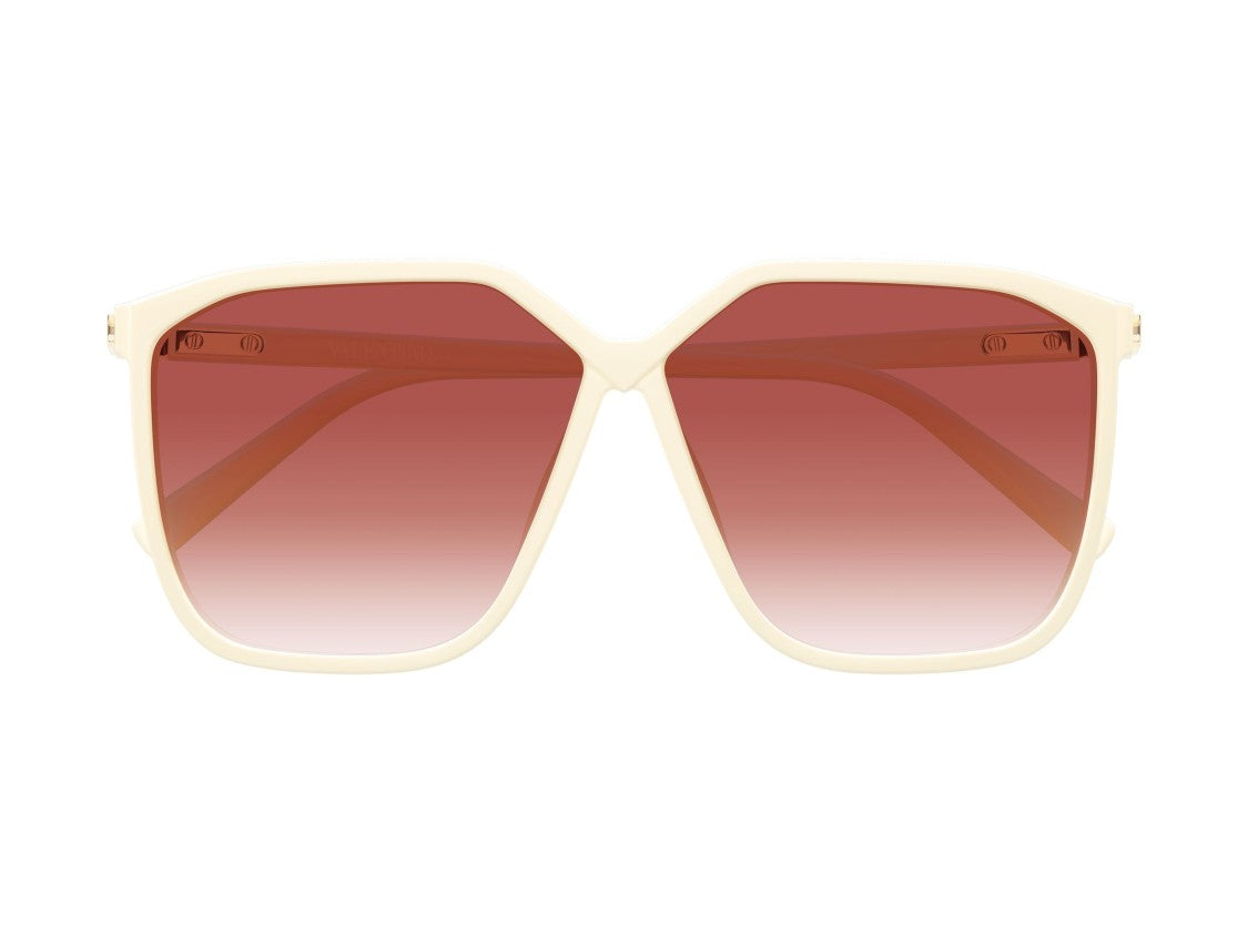 Valentino Gold Vg0025s Gradient Oversized Square Sunglasses