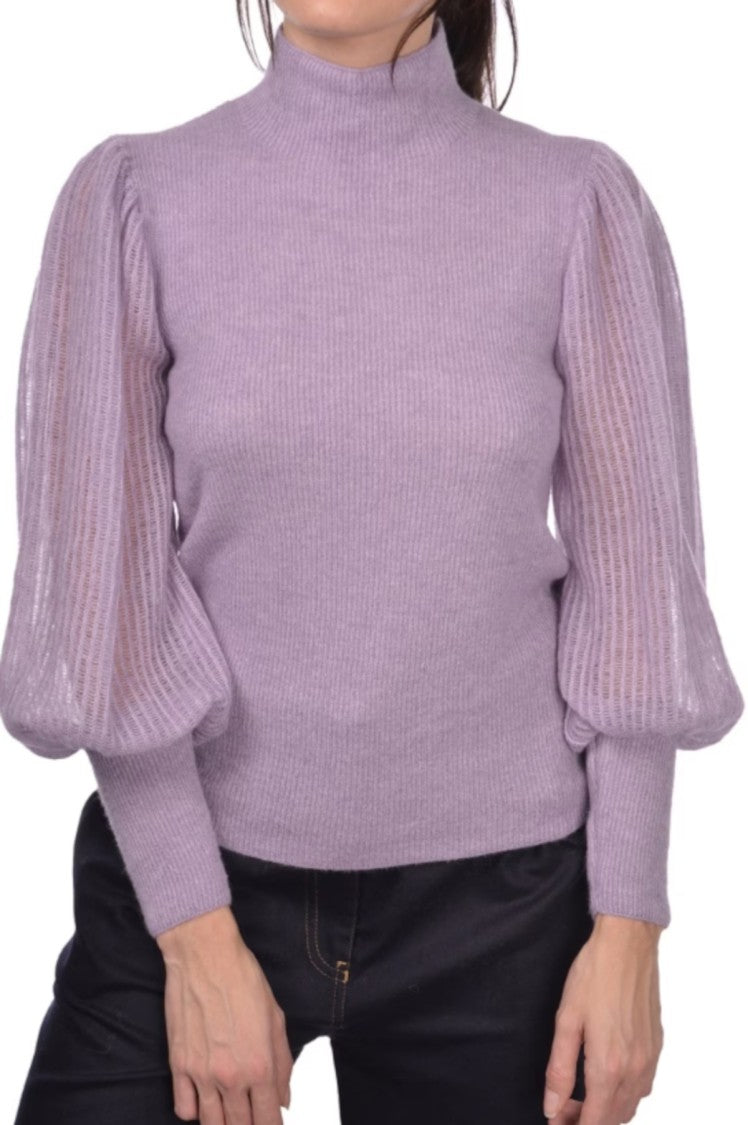 Paolo Fiorillo Capri Sheer Ribbed Knit Top