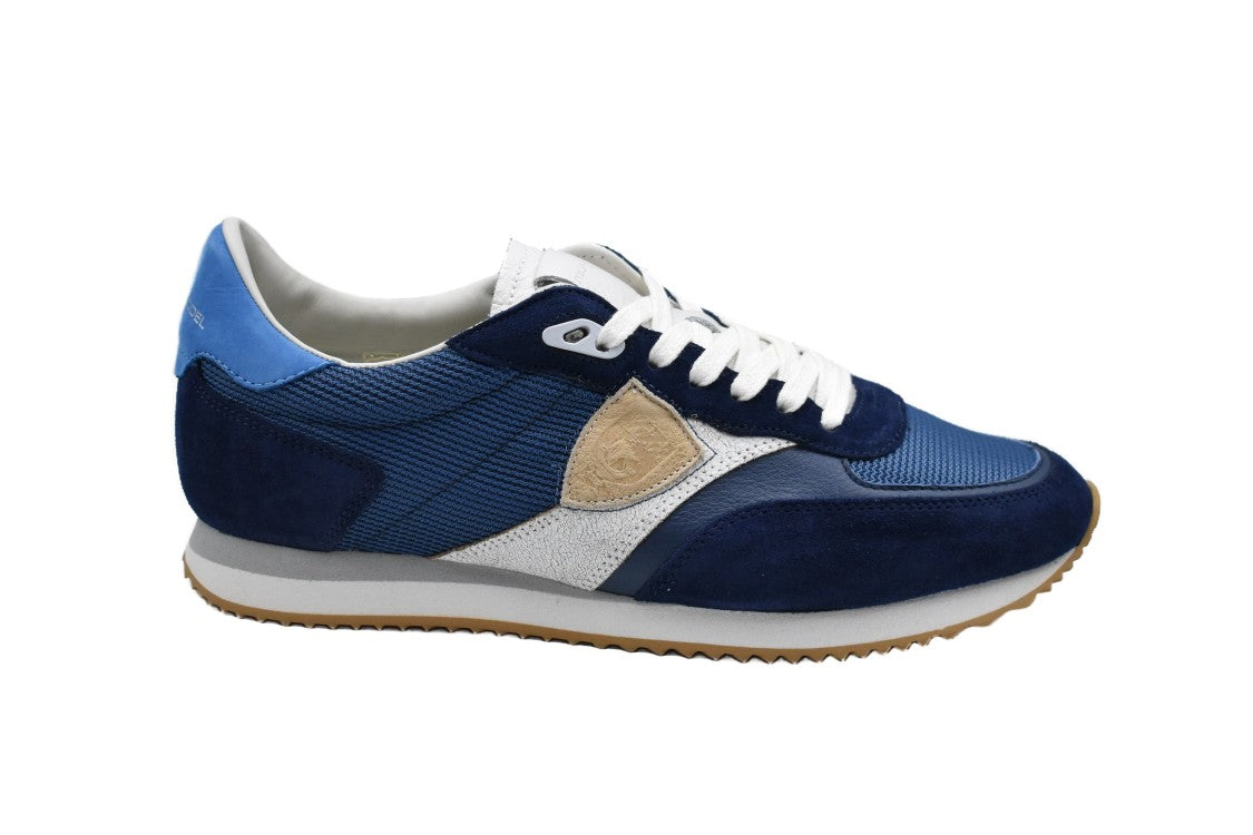 Philippe Model Low-Top Blue Sneakers With Suede