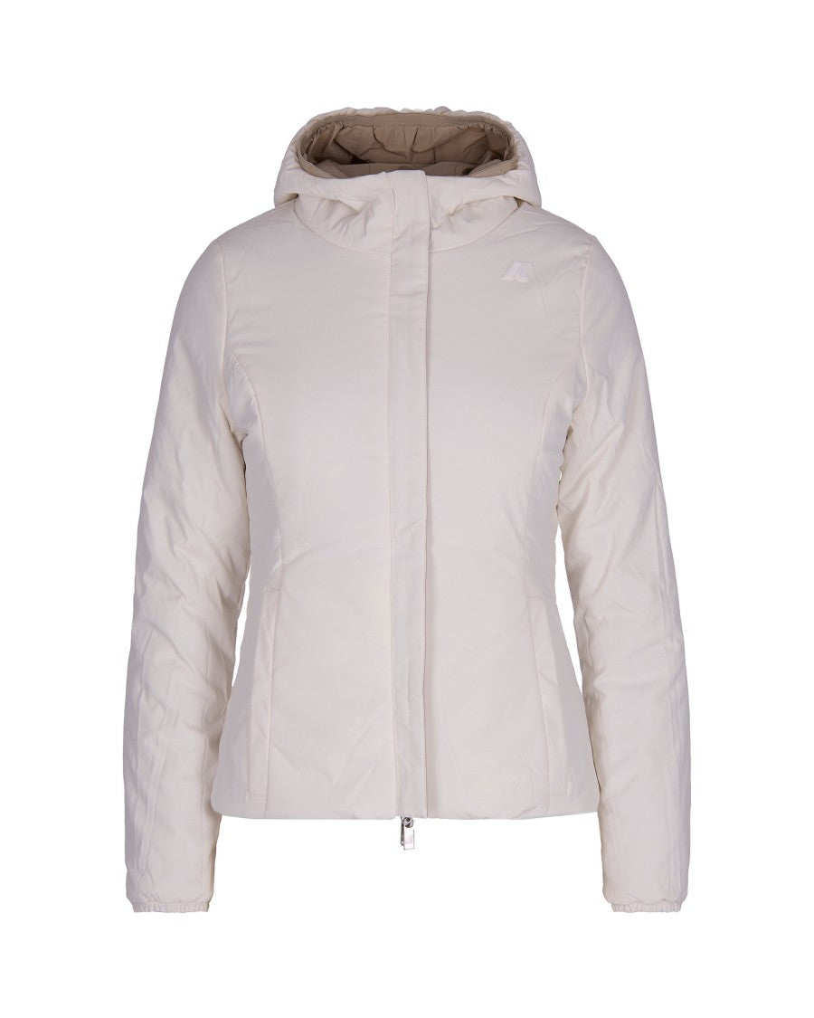 K-Way Lily St Warm Double Beige/White Jacket