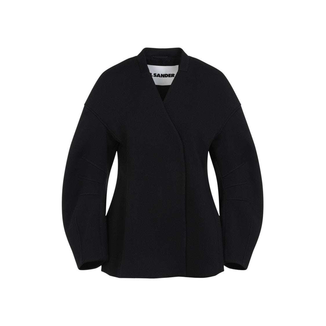 Jil Sander Black Jacket With Wrap Design