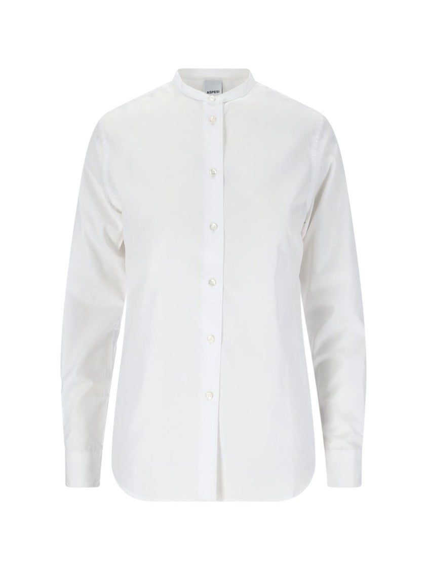 Aspesi Korean Collar Shirt – White